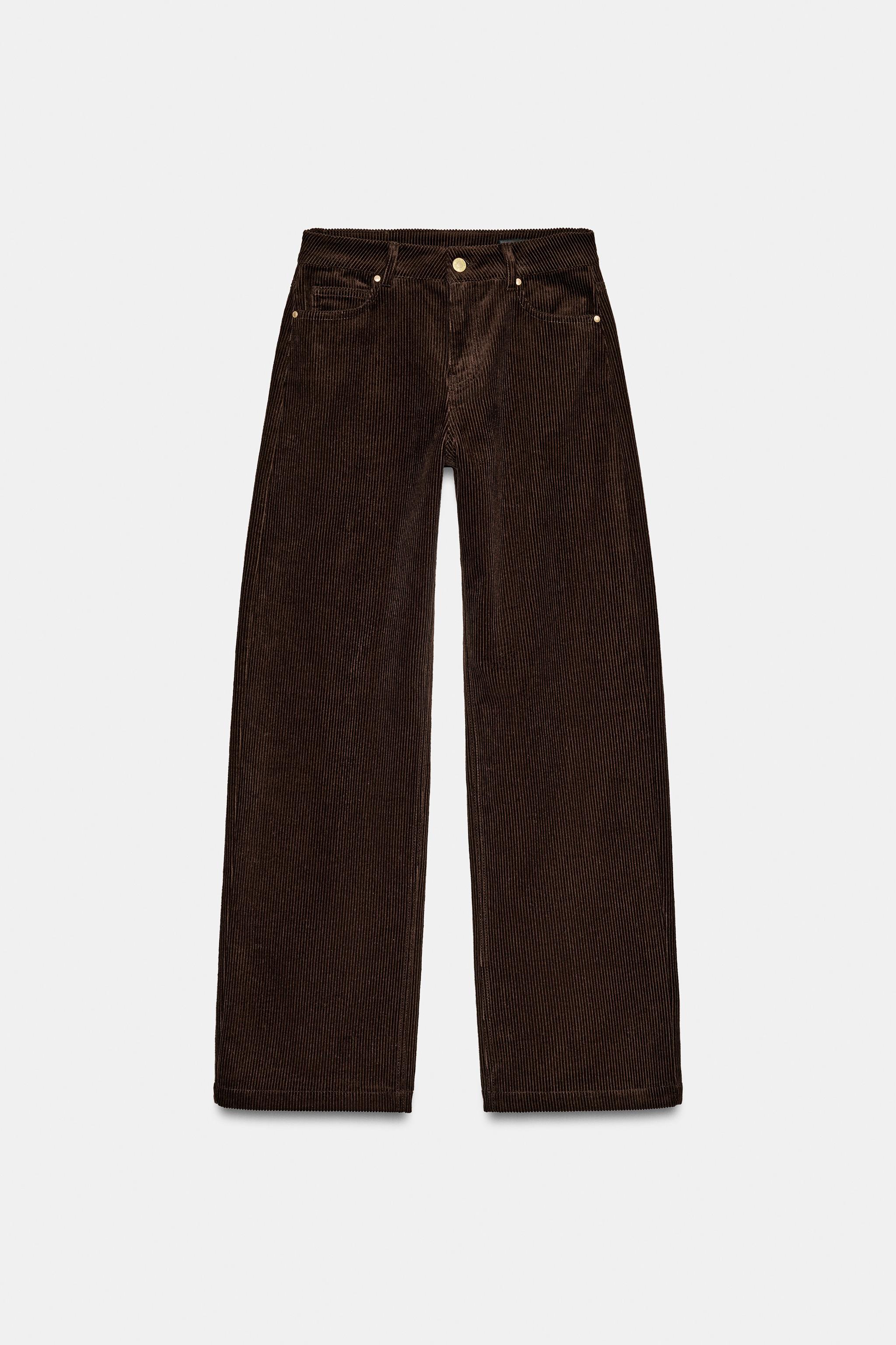 PANTALON DROIT EN VELOURS CÔTELÉ